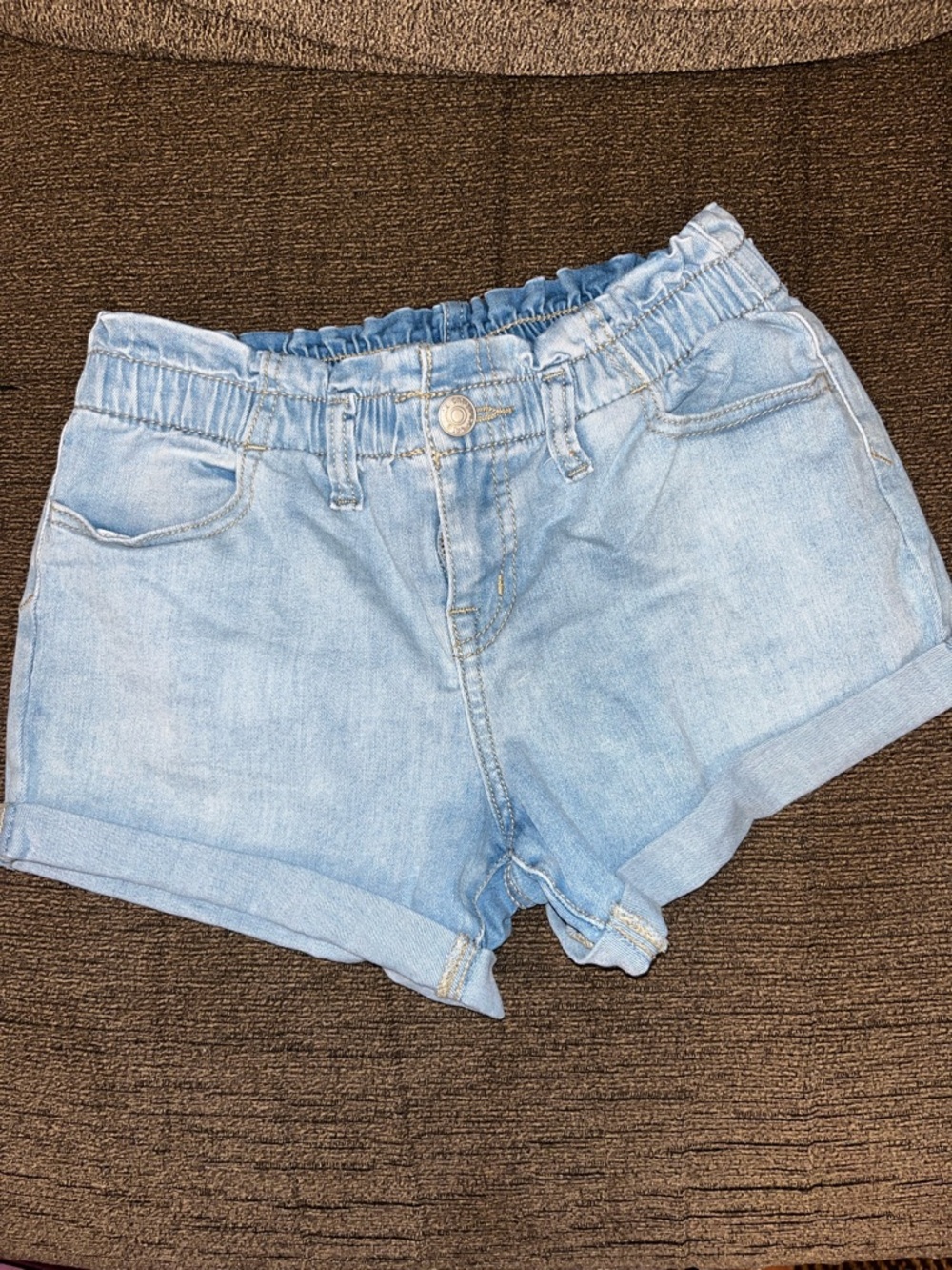 Cat & Jack Light Blue Denim Elastic Waist Shorts